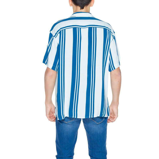 Blue Viscose Shortsleeve Shirt