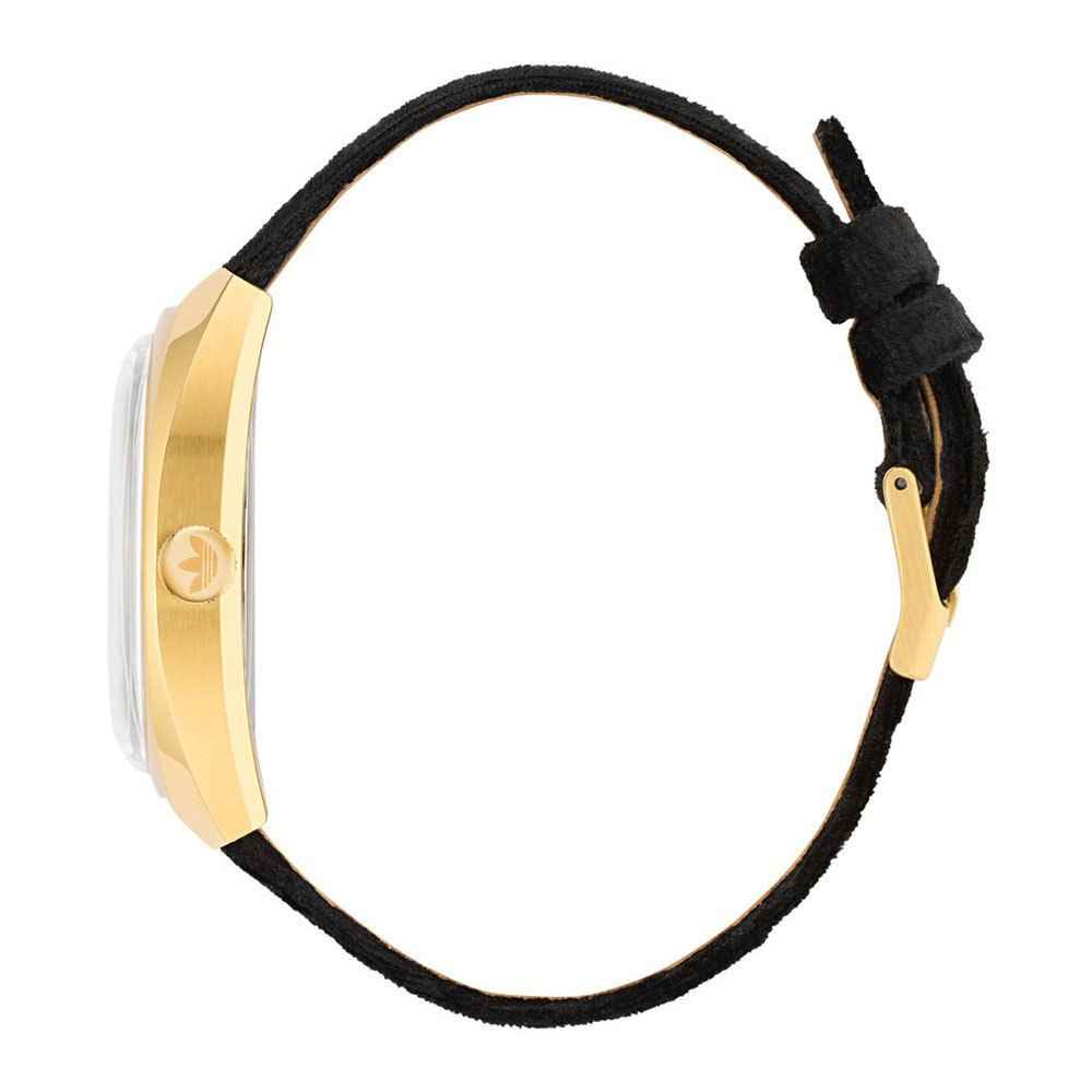 Black Leather Dress Watch