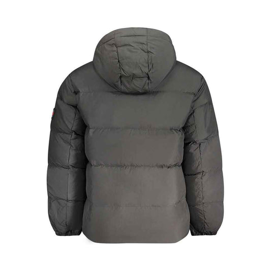 Black Polyester Men's Jacket