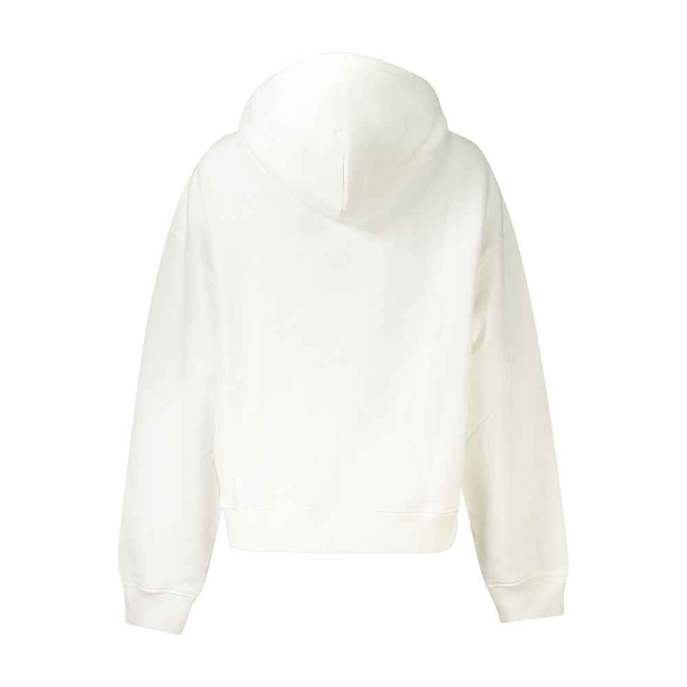 White Cotton Women Sweatshirt