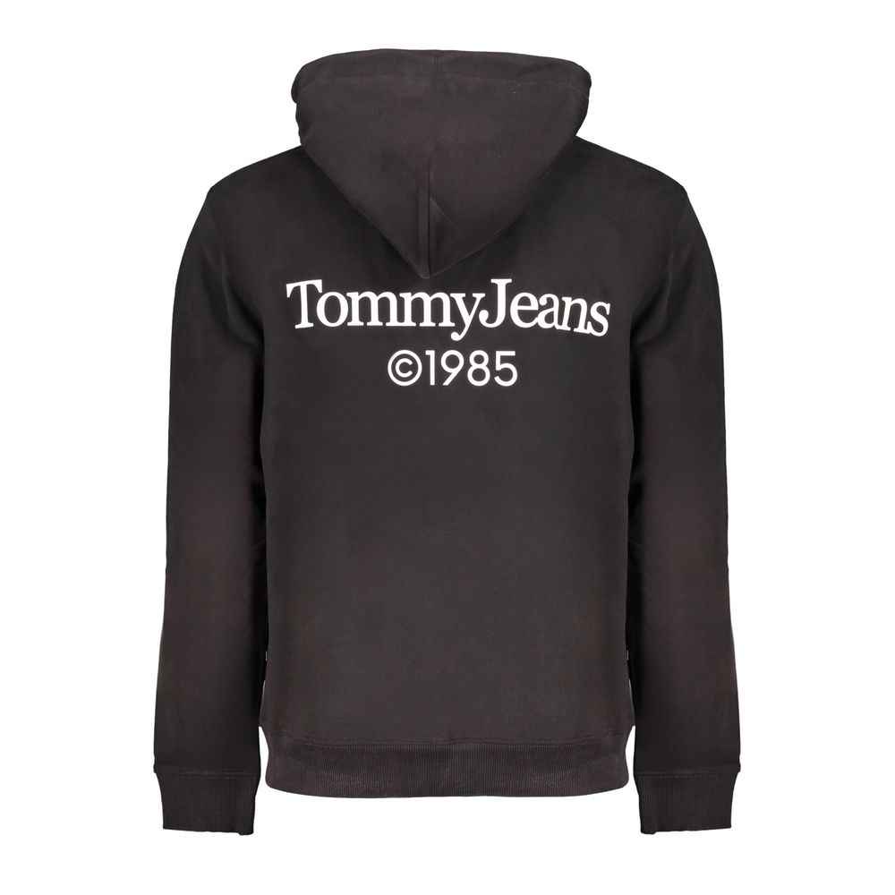 Black Cotton Men's Sweatshirt Hoodie