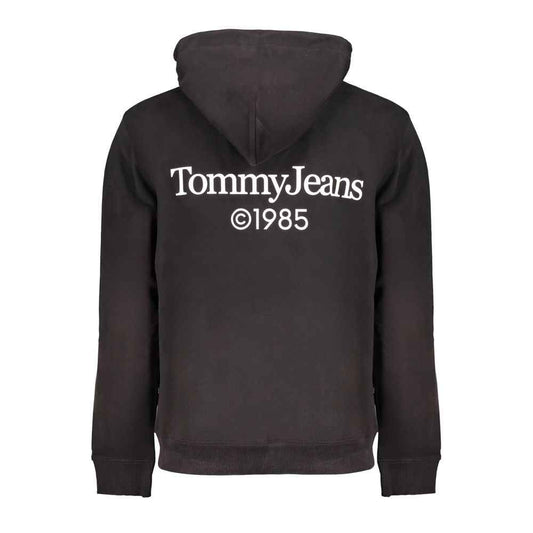 Black Cotton Men's Sweatshirt Hoodie