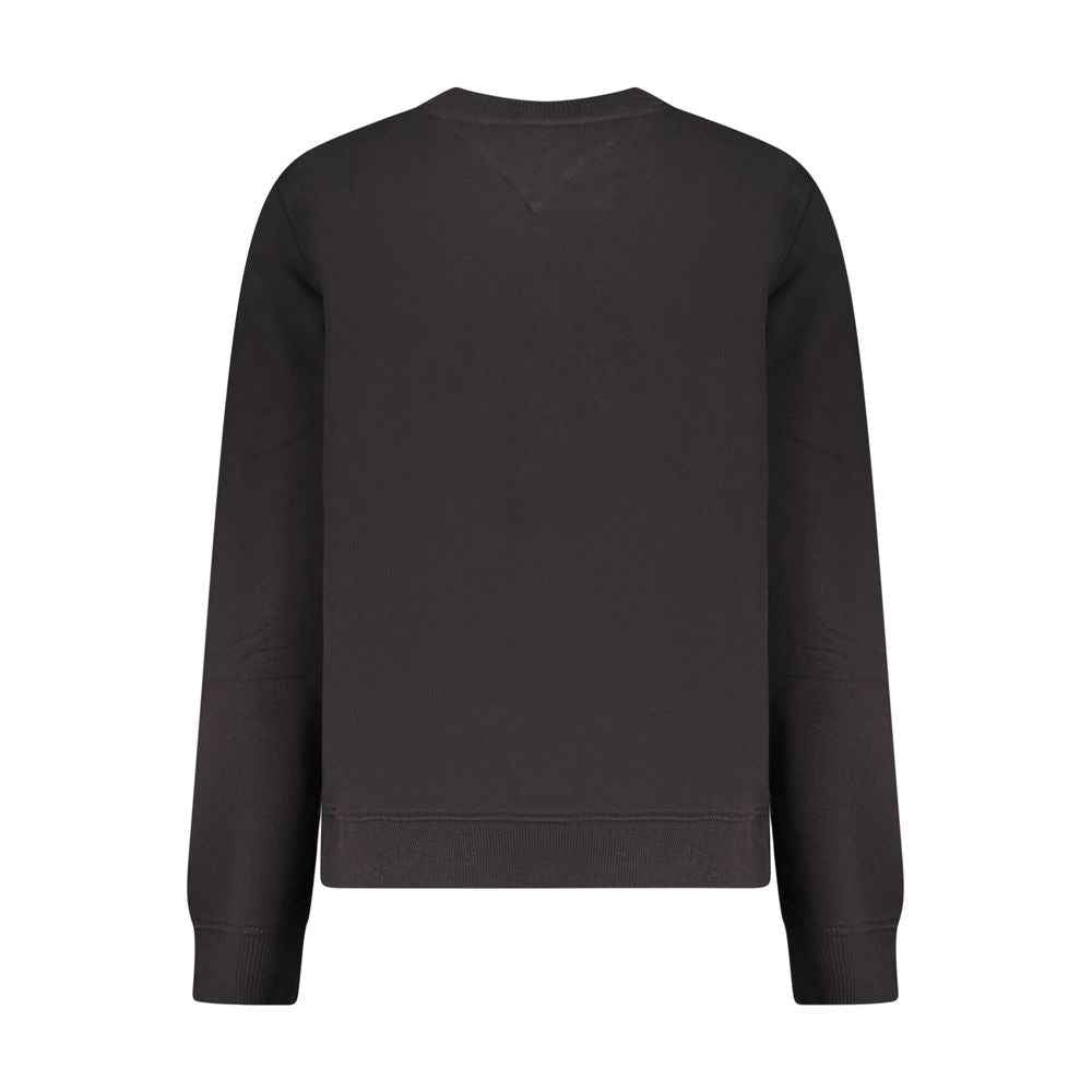 Black Cotton Women Sweatshirt