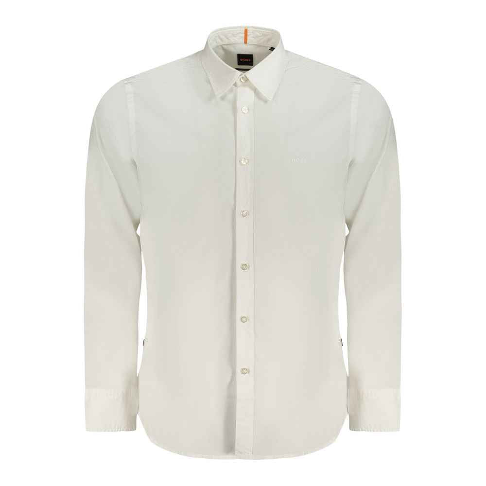 White Cotton Men Shirt