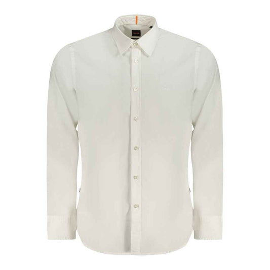 White Cotton Men Shirt