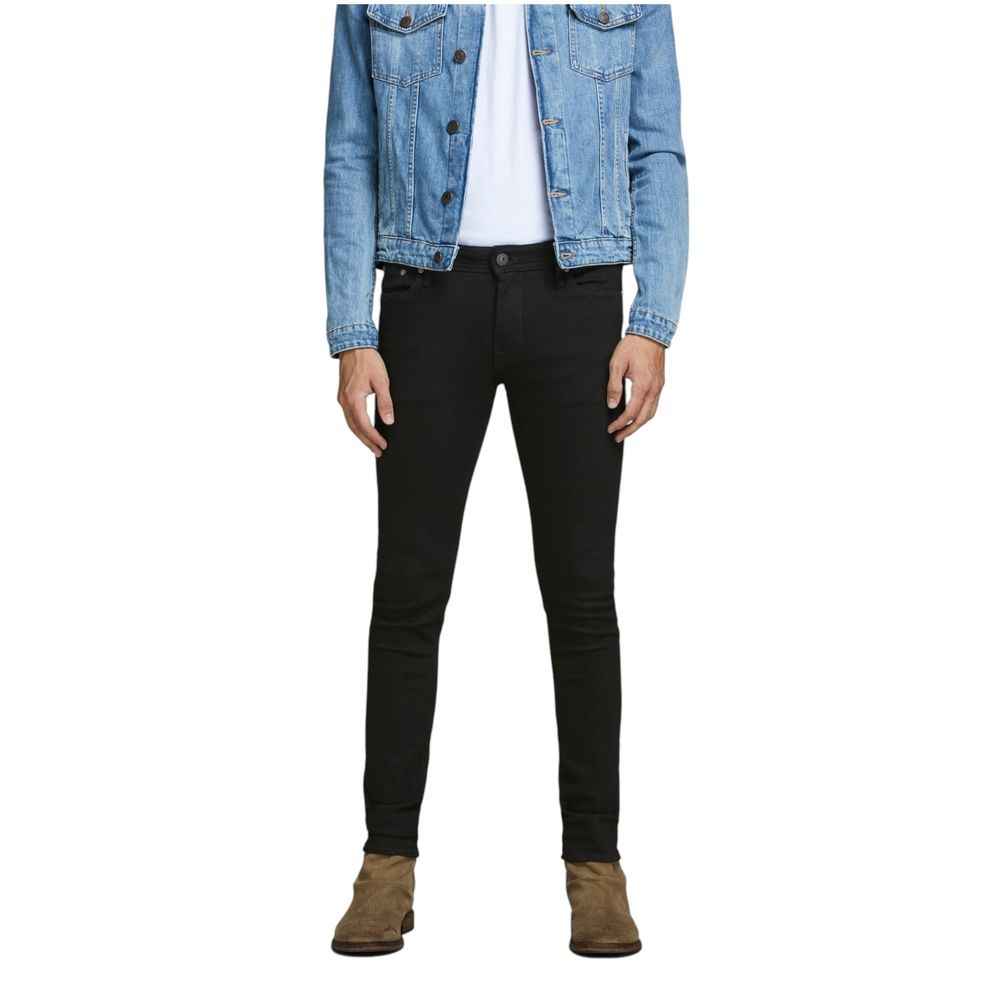 Black Cotton Skinny Jeans