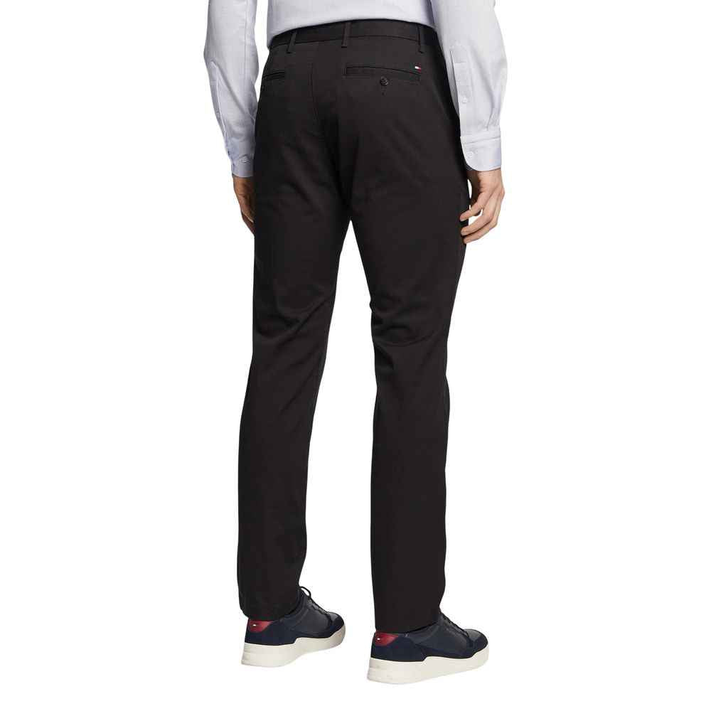 Black Recycled Cotton Casual Pants