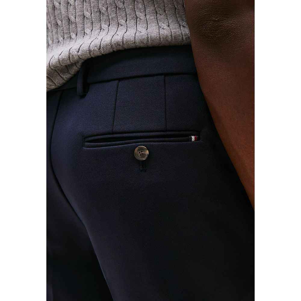 Blue Recycled Polyester Dress Pants