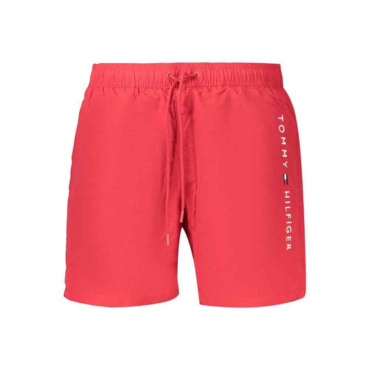 Rosso Polyester Mens Swimwear