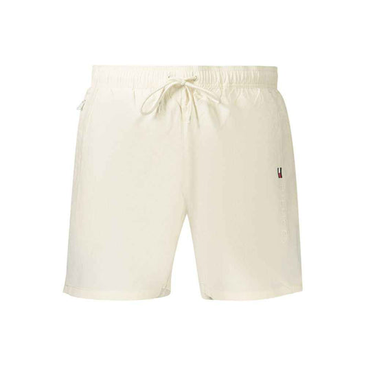 Beige Polyester Men's Short