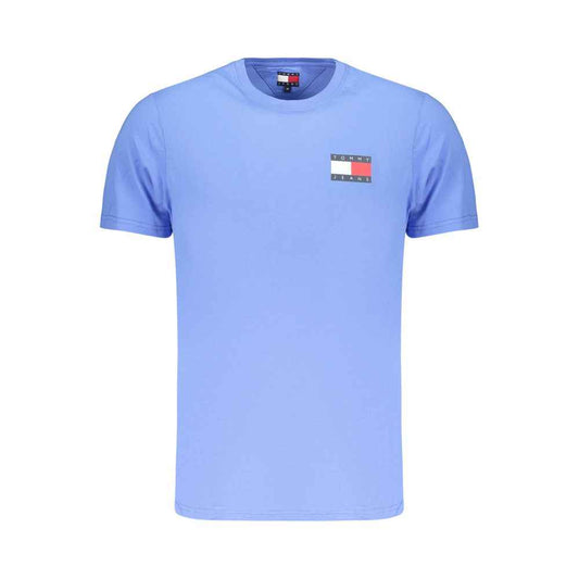 Blue Cotton Men's T-Shirt
