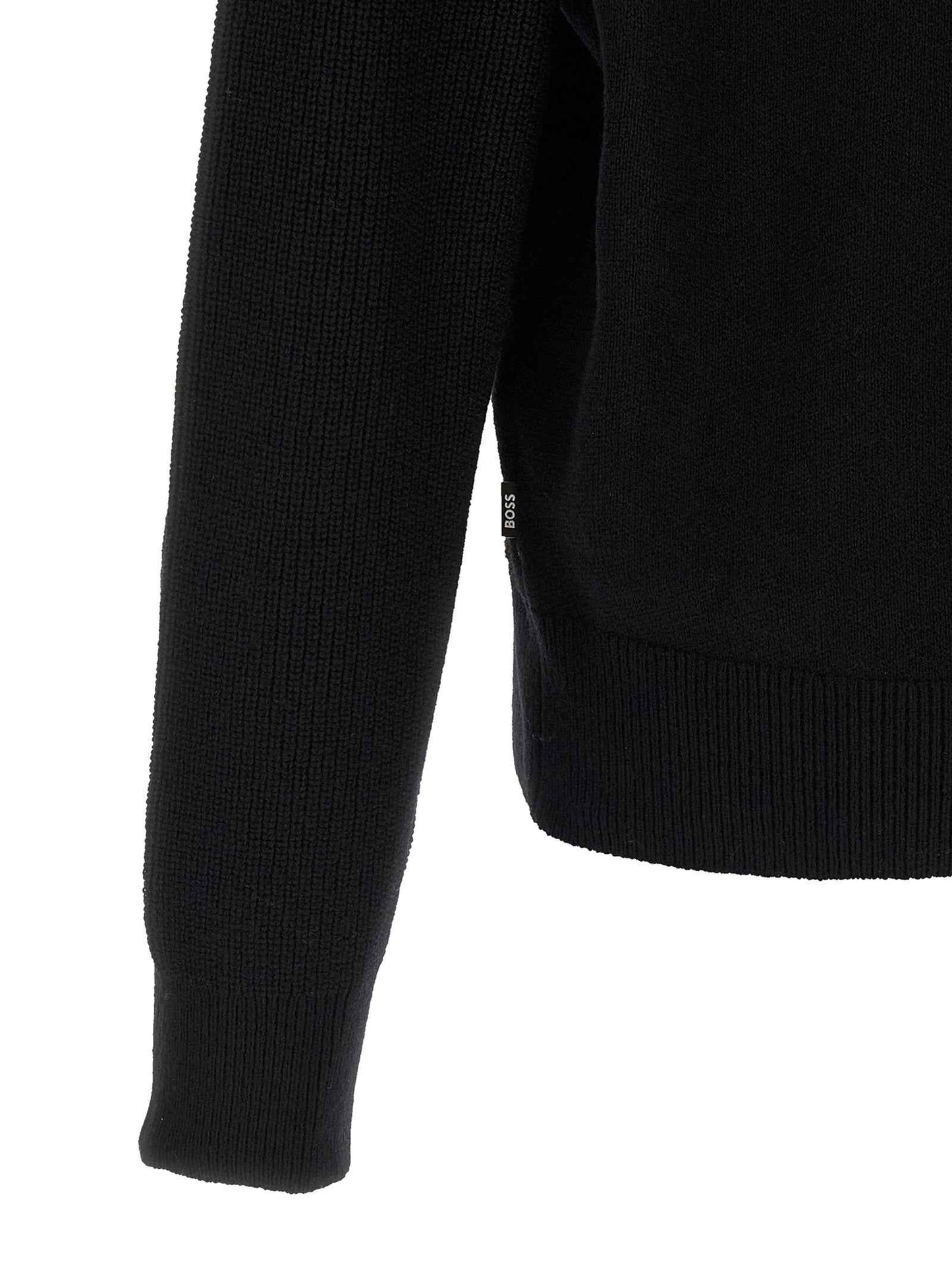 Black Virgin Wool Cardigan