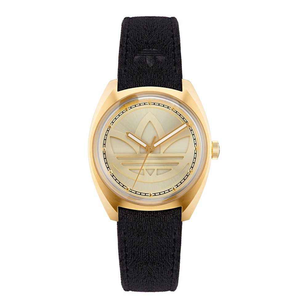 Black Leather Dress Watch