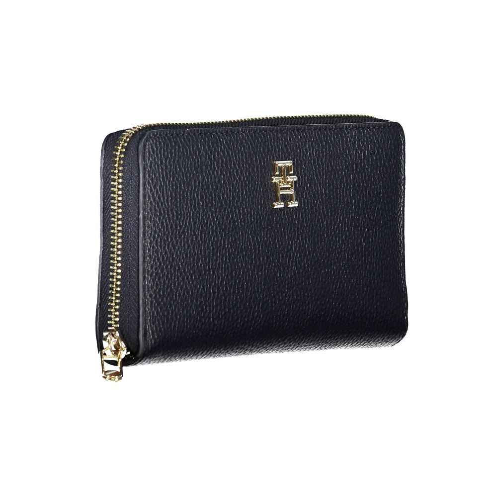 Blue Polyurethane Women Wallet