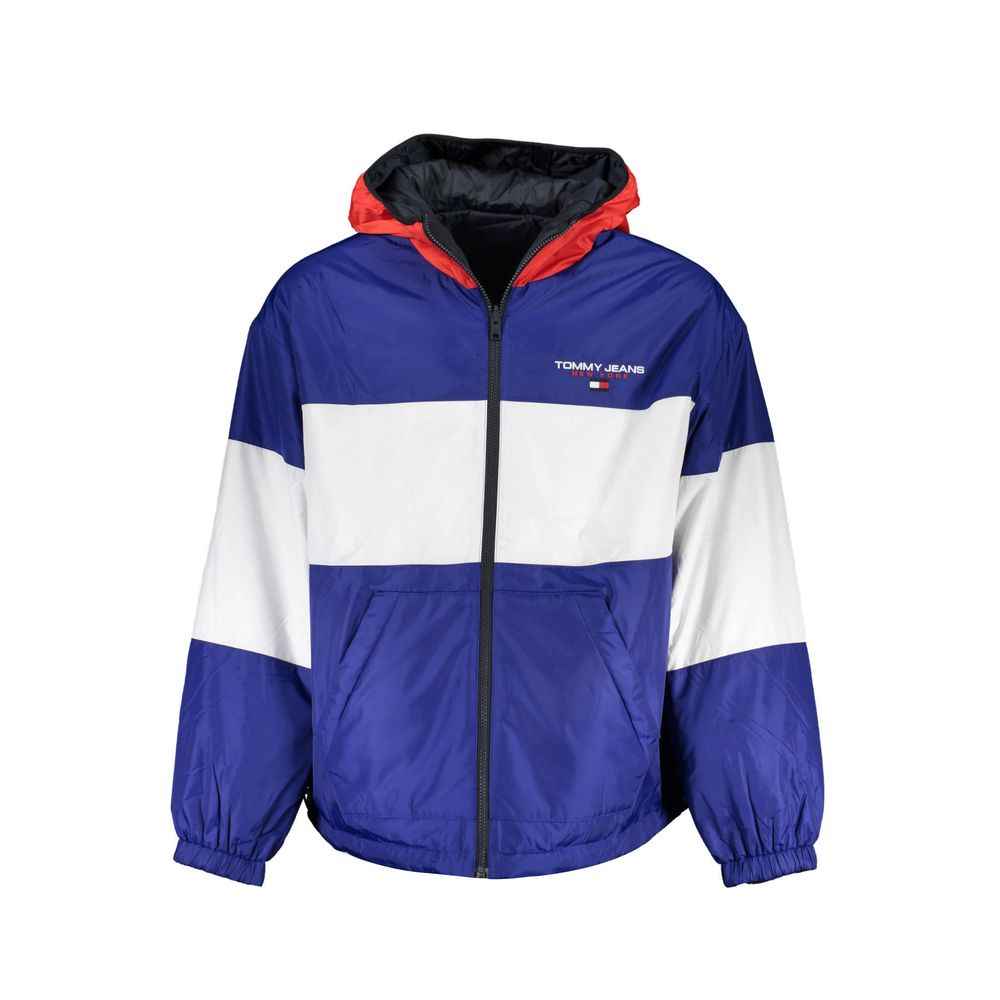 Blue Polyester Men's Jacket