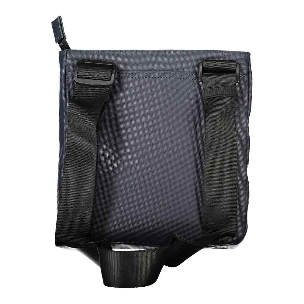 Navy Polyurethane Men's Shoulder Bag
