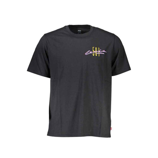 Black Cotton Mens T-Shirt