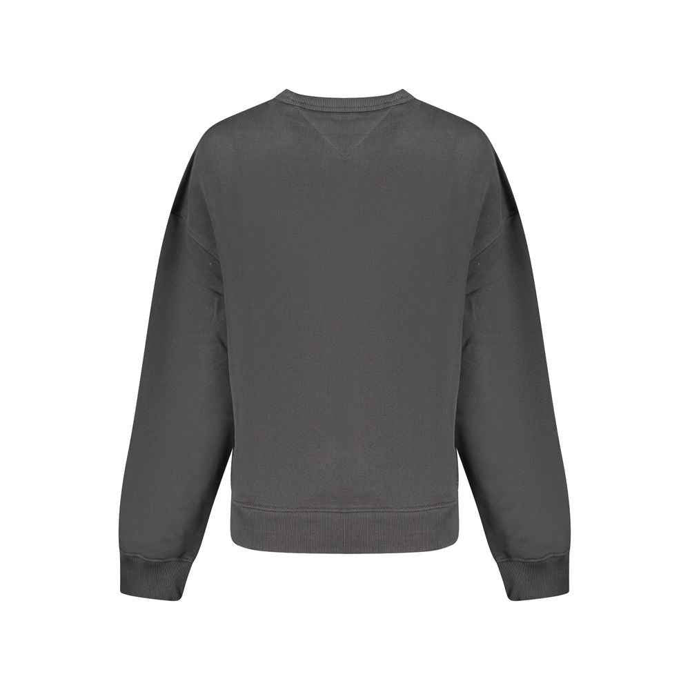 Black Cotton Women Sweatshirt