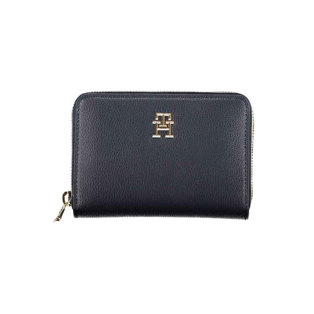 Blue Polyurethane Women Wallet