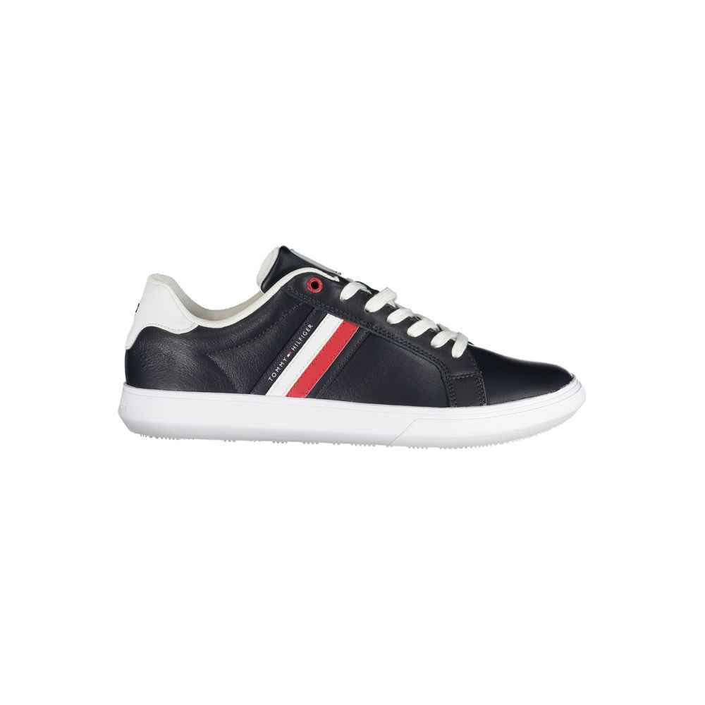 Blue Leather Men Sneaker