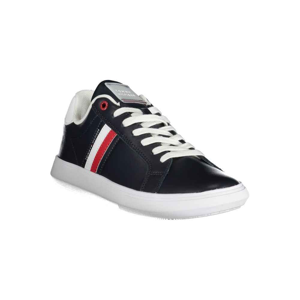 Blue Leather Men Sneaker