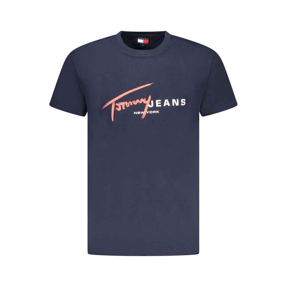 Blue Cotton Men's T-Shirt
