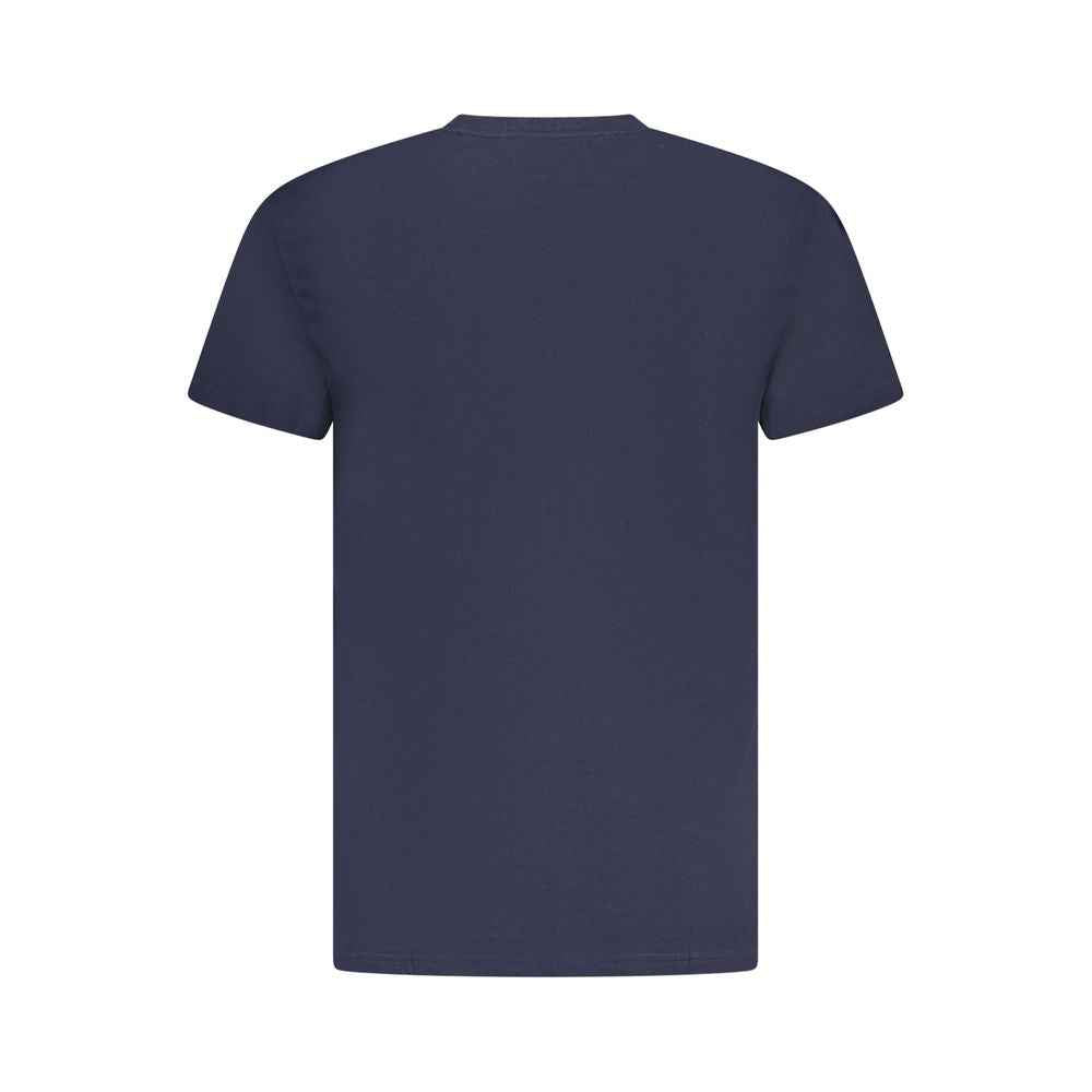 Blue Cotton Men's T-Shirt