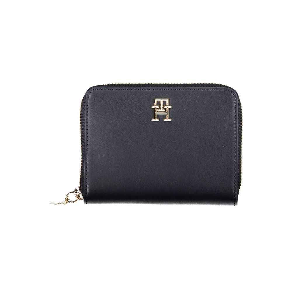 Blue Polyurethane Women Wallet