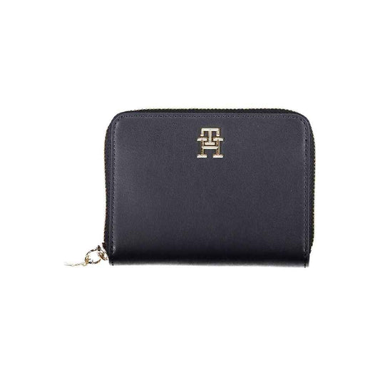 Blue Polyurethane Women Wallet