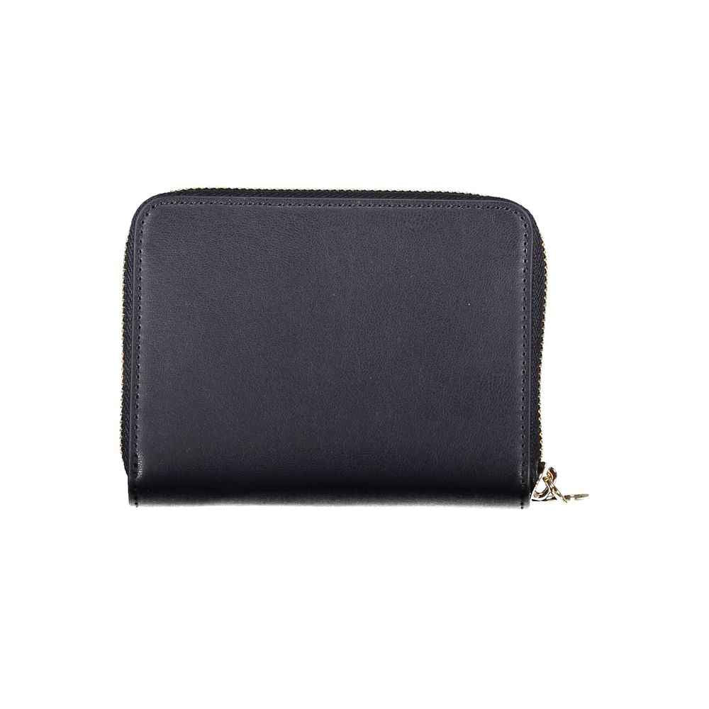 Blue Polyurethane Women Wallet