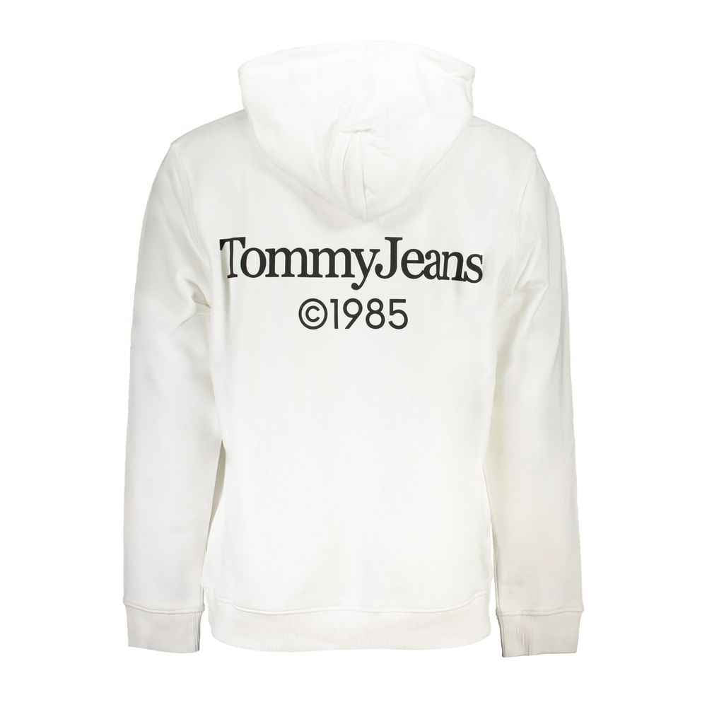 White Cotton Men's Sweatshirt with Hood