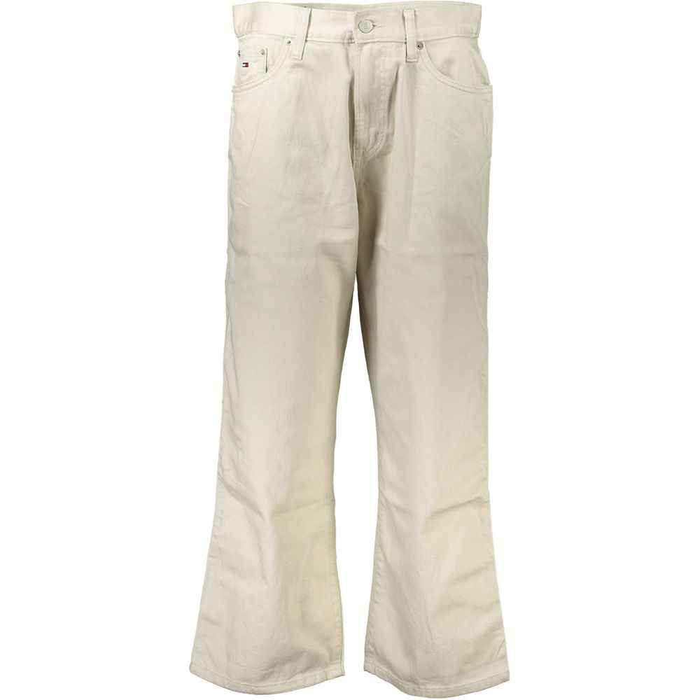 Beige Cotton Women Jeans