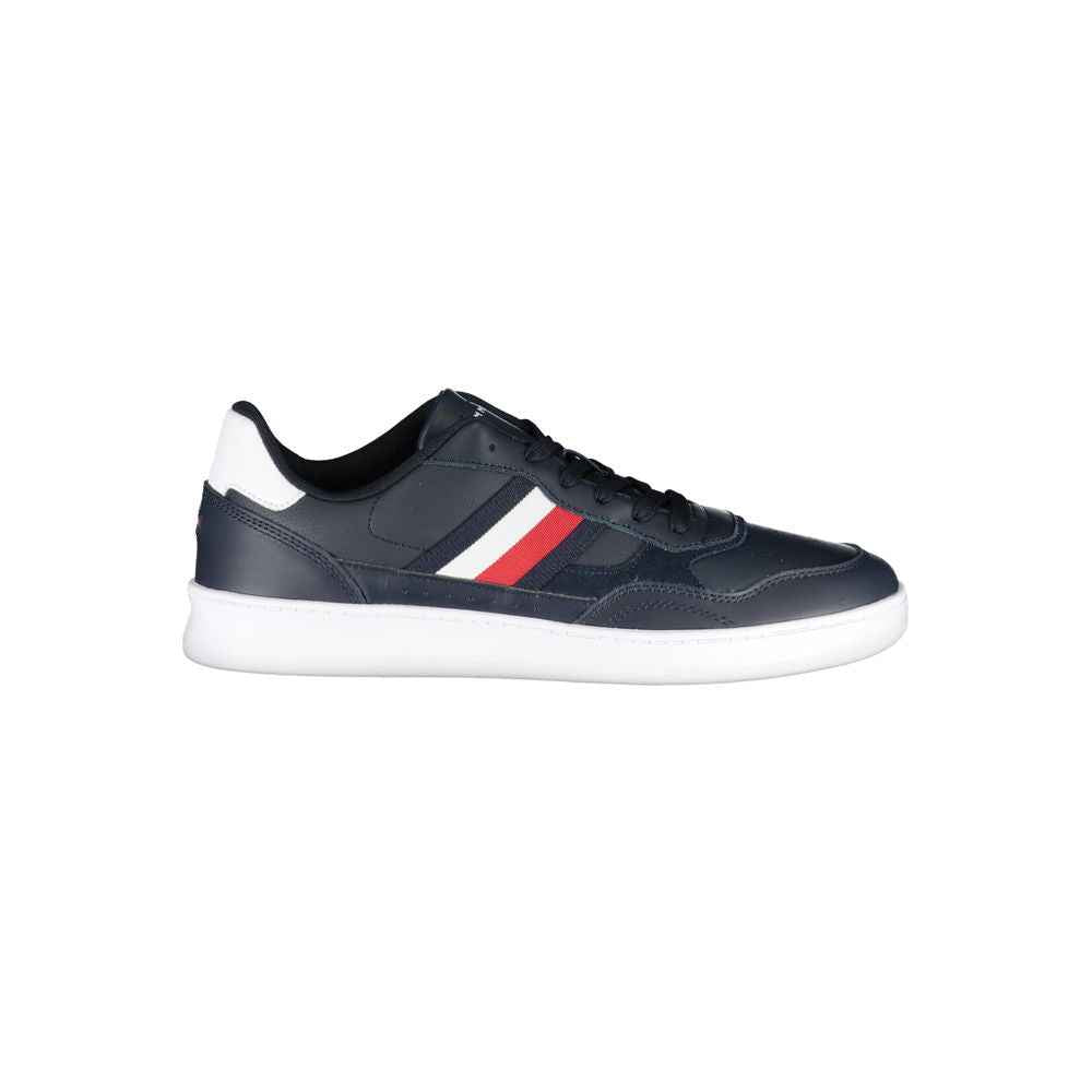 Blue Polyurethane Men Sneaker