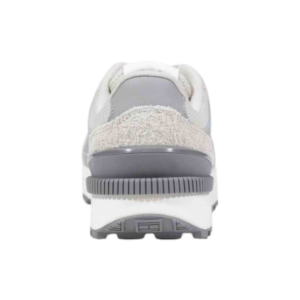 Gray Suede Leather Athletic Sneakers